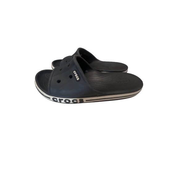 Crocs Women's Navy Blue Slide Sandals Size 6 Comfortable Lightweight Footwear - Picture 1 of 6
